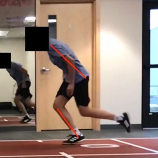 sprint mechanics: touchdown step one